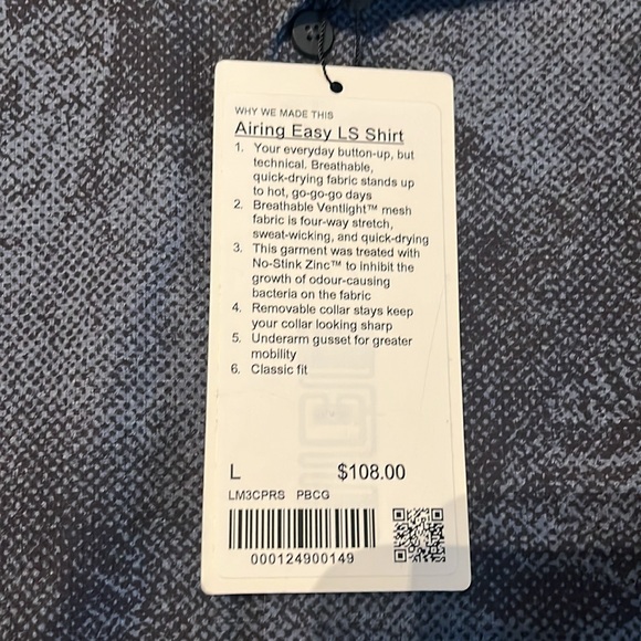 NWT Lululemon Airing Easy LS Size Large - Picture 2 of 4
